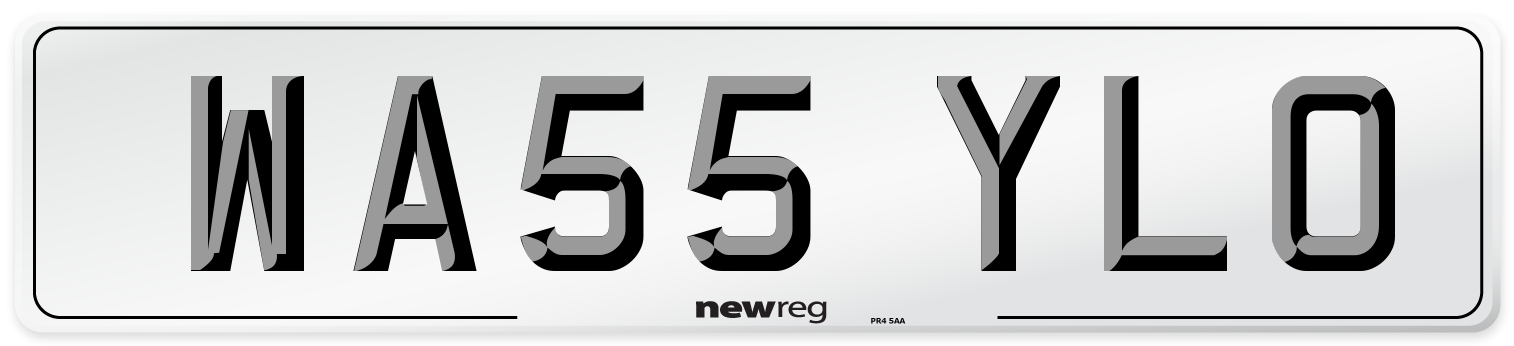 WA55 YLO Number Plate from New Reg